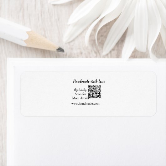 Handgefertigt mit Liebe Q R Code Website für klein (Insitu)