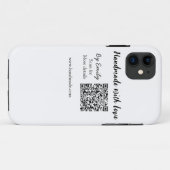 Handgefertigt mit Liebe Q R Code Website für klein Case-Mate iPhone Hülle (Rückseite (Horizontal))
