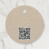 Handgefertigt mit Liebe QR-Code Braun Preis Anhäng Geschenkanhänger (Rückseite)