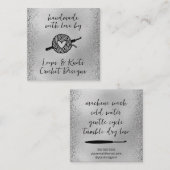 Handgefertigt mit Liebe Quadratische Visitenkarte (Vorne/Hinten)
