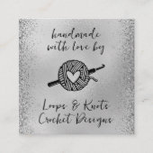 Handgefertigt mit Liebe Quadratische Visitenkarte (Vorderseite)