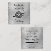 Handgefertigt mit Liebe Quadratische Visitenkarte (Vorne/Hinten)