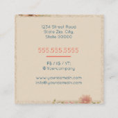 Handgefertigt mit Liebe Quadratische Visitenkarte (Rückseite)