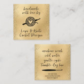 Handgefertigt mit Liebe Quadratische Visitenkarte (Vorne/Hinten)