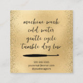 Handgefertigt mit Liebe Quadratische Visitenkarte (Rückseite)