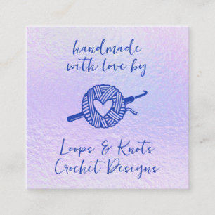 Handgefertigt mit Liebe Quadratische Visitenkarte