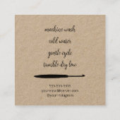 Handgefertigt mit Liebe Quadratische Visitenkarte (Rückseite)