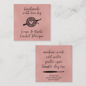 Handgefertigt mit Liebe Quadratische Visitenkarte (Vorne/Hinten)