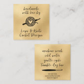 Handgefertigt mit Liebe Quadratische Visitenkarte (Vorne/Hinten)