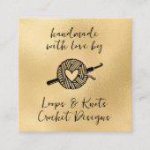 Handgefertigt mit Liebe Quadratische Visitenkarte (Vorderseite)