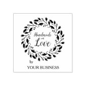 Handgefertigt mit Liebe Quotierdesign Gummistempel (Prägung)