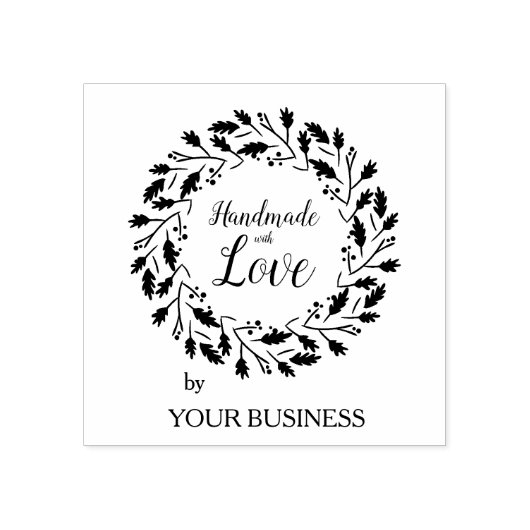 Handgefertigt mit Liebe Quotierdesign Gummistempel (Prägung)