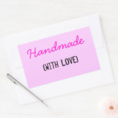 Handgefertigt mit Liebe Rechteckiger Aufkleber (Umschlag)
