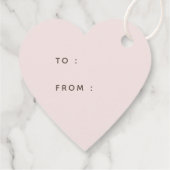 Handgefertigt mit Liebe Rosa Herz Geschenkanhänger (Rückseite)