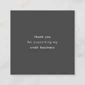 handgefertigt mit Liebe rosa Mond danke Karte (Rückseite)