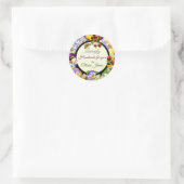 Handgefertigt mit Liebe! Runder Aufkleber (Tasche)