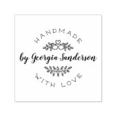 Handgefertigt mit Liebe | Rustikale Herz- und Hand Permastempel (Design)