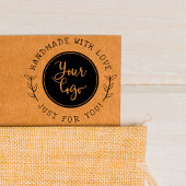 Handgefertigt mit Liebe | Rustikales Skript benutz Permastempel
