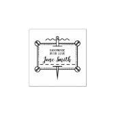 Handgefertigt mit Liebe | Schaltflächen und Nadeld Gummistempel (Prägung)