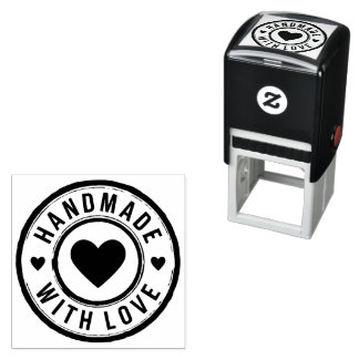 Handgefertigt mit Liebe-Selbstfarben-Briefmarke Permastempel