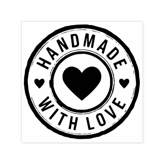 Handgefertigt mit Liebe-Selbstfarben-Briefmarke Permastempel (Design)