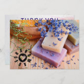 Handgefertigt mit Liebe signieren Seifenhersteller Dankeskarte (Vorne/Hinten)