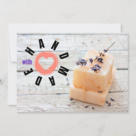 Handgefertigt mit Liebe Soap Business Lavendel Dankeskarte