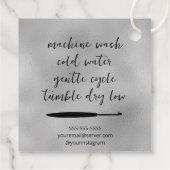 Handgefertigt mit Liebe Square Crochet Geschenkanhänger (Rückseite)