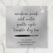 Handgefertigt mit Liebe Square Geschenkanhänger (Rückseite)