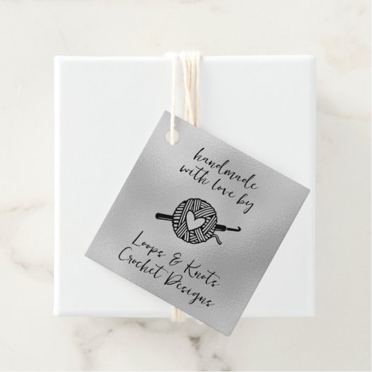 Handgefertigt mit Liebe Square Geschenkanhänger (Beispiel)