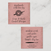 Handgefertigt mit Liebe Square Quadratische Visitenkarte (Vorne/Hinten)