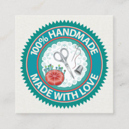 Handgefertigt mit Liebe SQUARE-Visitenkarte Quadratische Visitenkarte