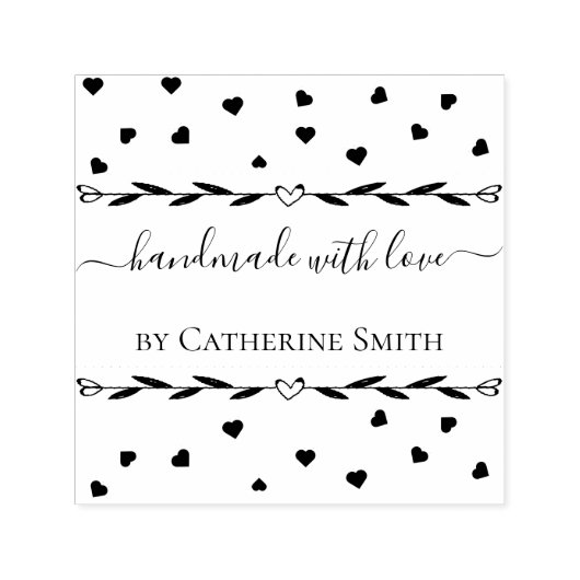„Handgefertigt mit Liebe“ Stempel (Design)