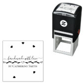 „Handgefertigt mit Liebe“ Stempel aus Gummi (Beispiel)
