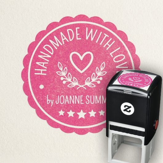 Handgefertigt mit Liebe - Stempel für Kunsthandwer