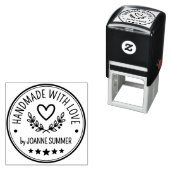 Handgefertigt mit Liebe - Stempel für Markennamen (Beispiel)