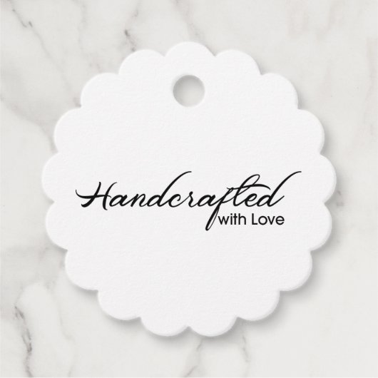 Handgefertigt mit Liebe-Tag Geschenkanhänger (Vorderseite)