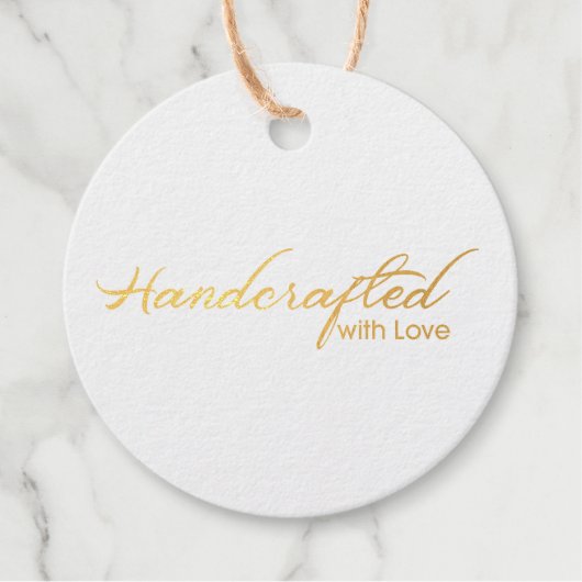 Handgefertigt mit Liebe-Tag Geschenkanhänger (Vorderseite)