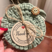 Handgefertigt mit Liebe, trendy Kraft Business Geschenkanhänger