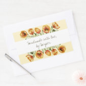 Handgefertigt mit Liebe Tulpe produzieren Aufklebe Rechteckiger Aufkleber (Umschlag)