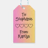 Handgefertigt mit Liebe (und vielleicht auch mit e Geschenkanhänger (Rückseite)