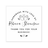 Handgefertigt mit Liebe | Vielen Dank für Ihr Unte Permastempel (Design)