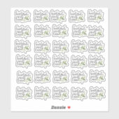 Handgefertigt mit Liebe Vinyl Sticker (Blatt)