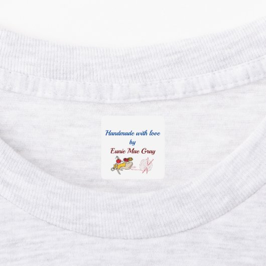 Handgefertigt mit Liebe von Etiketten (Befestigt)