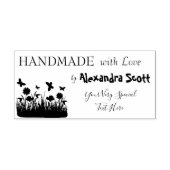 Handgefertigt mit Liebe von Ihnen mit eigenem Text Gummistempel (Prägung)