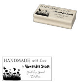 Handgefertigt mit Liebe von Ihnen mit eigenem Text Gummistempel (Stempel)