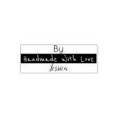 Handgefertigt mit Liebe von [Ihr Name] Permastempel (Design)