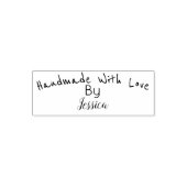 Handgefertigt mit Liebe von [Ihr Name] Permastempel (Design)