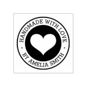 Handgefertigt mit Liebe von individuelle Name Gummistempel (Prägung)