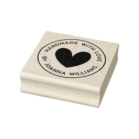 Handgefertigt mit Liebe von individuelle Name mode Gummistempel (Stempel)